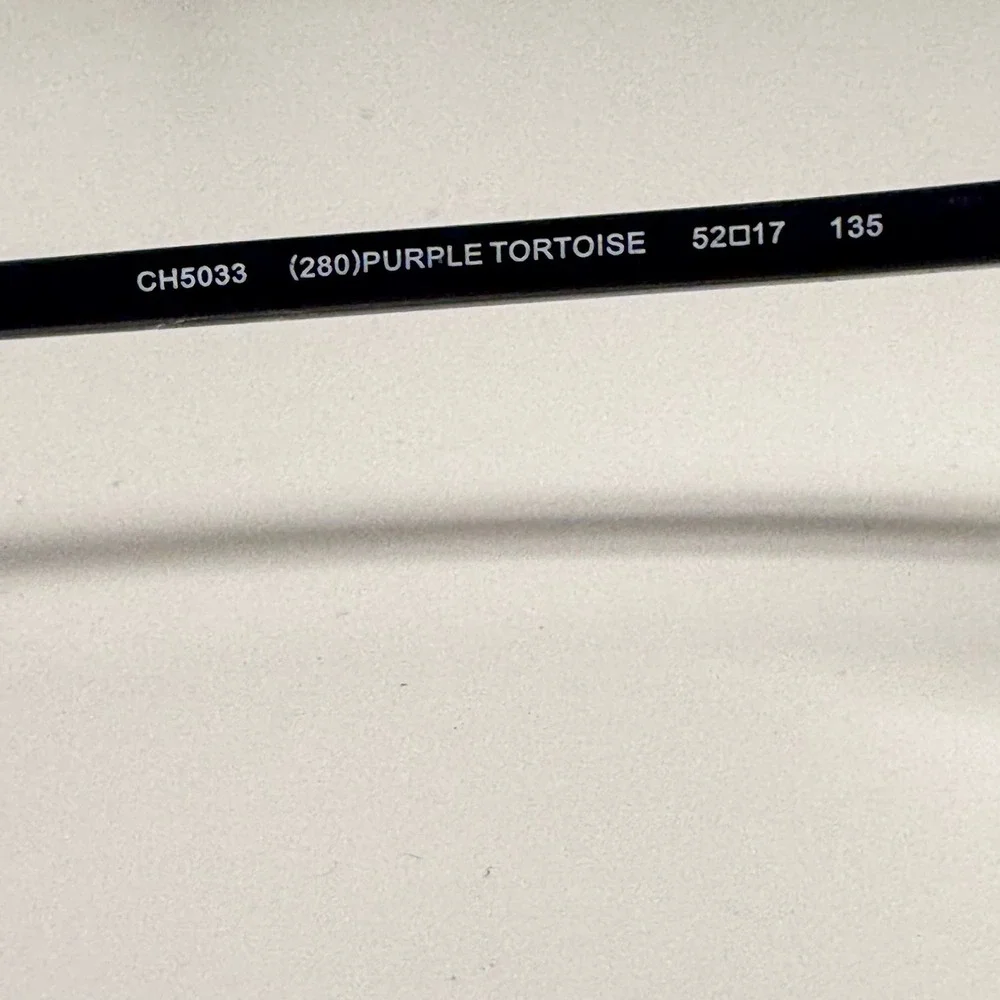 Cole Haan CH5033 Purple Tortoise Rectangular Eyeglass Frames 52-17-135
